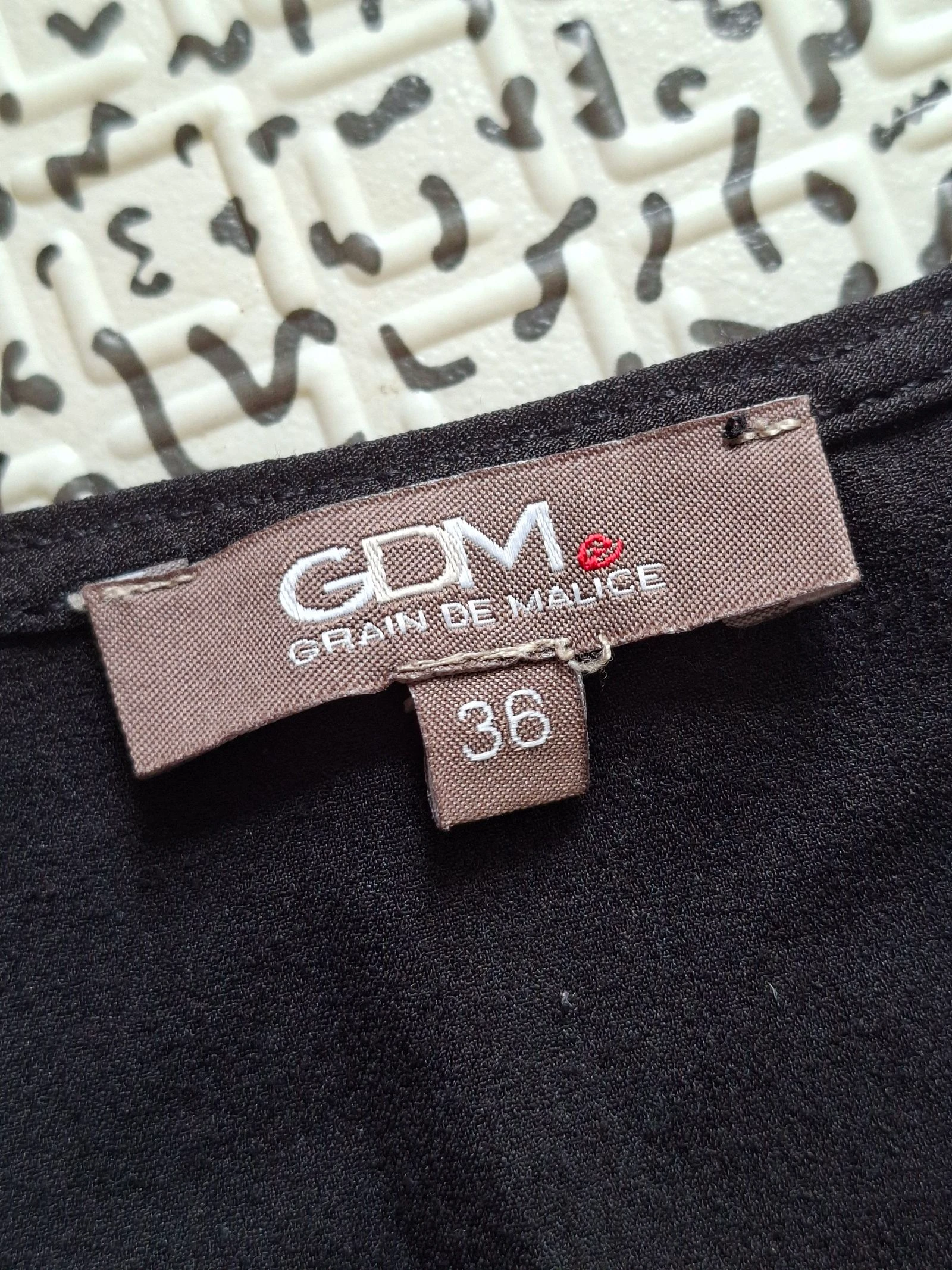 Blusa GDM Grain de Malice T36 Preto Branco Quadrados Zíper Feminino Chique – photo 5